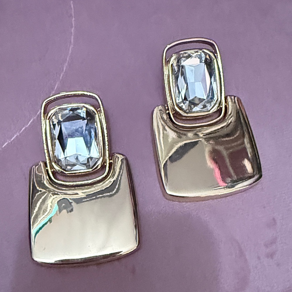 Elegant Gold and Silver Earrings